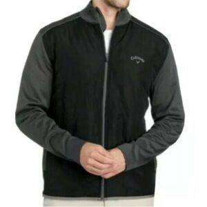 Callaway Weather Series Quilted Front Men's Black and Gray Golf Pullover Size XL